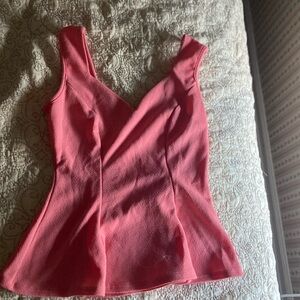 Alt B pink peplum top, medium